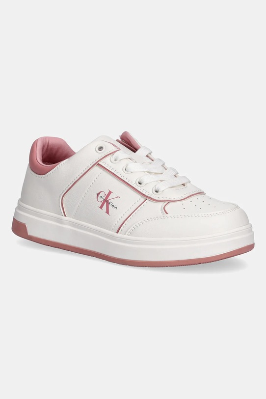 Calvin Klein Jeans sneakersy dziecięce imitacja skóry licowej biały V3A9.83093.30.34