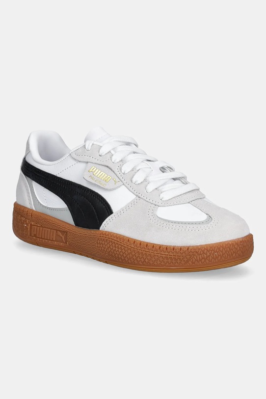 Otroške usnjene superge Puma Palermo Moda Jr Zrnato usnje bela 398855