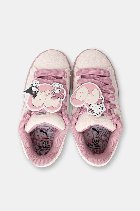 Dječje tenisice od brušene kože Puma Suede XL HK&FR 2 403393 roza AW25