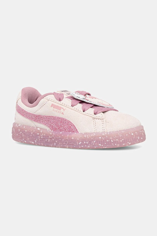 Puma sneakersy zamszowe dziecięce Suede XL HK&FR 2 AC Postacie z bajek różowy 403394