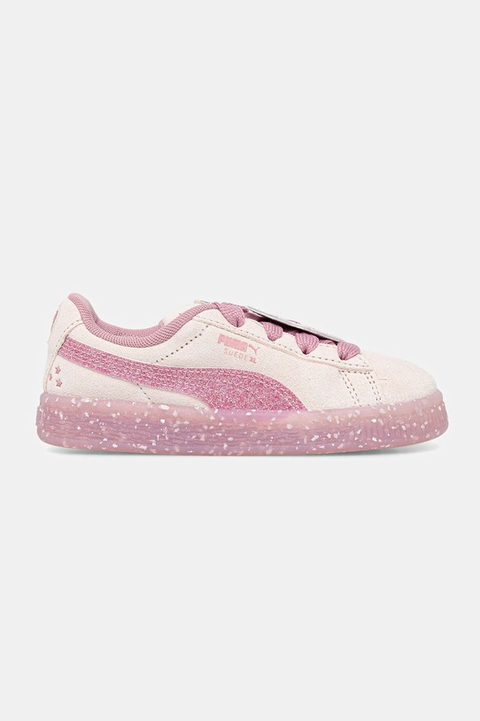 Dziewczynka Puma sneakersy zamszowe dziecięce Suede XL HK&FR 2 AC 403394 różowy