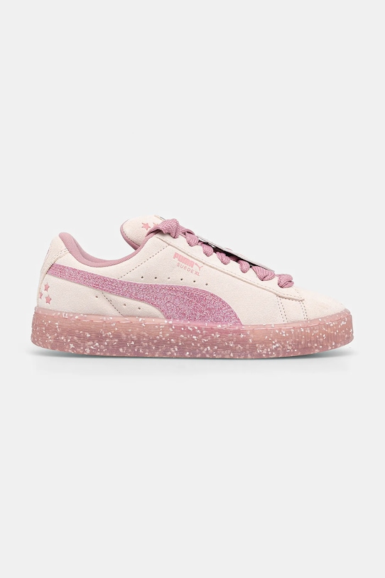 Puma sneakersy zamszowe dziecięce Suede XL HK&FR 2 403392 różowy AW25