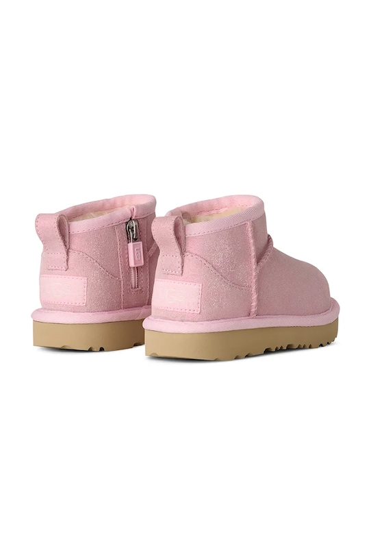 Dziewczynka UGG buty zimowe zamszowe dziecięce CLASSIC ULTRA MINI DAZZLE 1171291T.G różowy