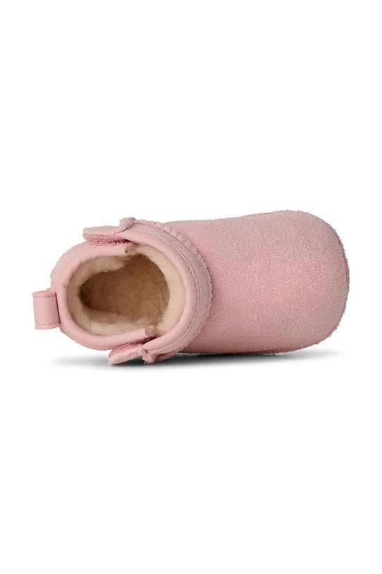UGG buty zimowe zamszowe niemowlęce CLASSIC ULTRA MINI DAZZLE 1174111I.G różowy