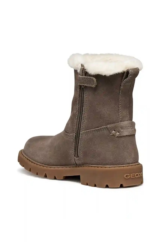 Geox pantofi de iarnă din nubuc pentru copii SHAYLAX maro J46EYA.00022.28.35