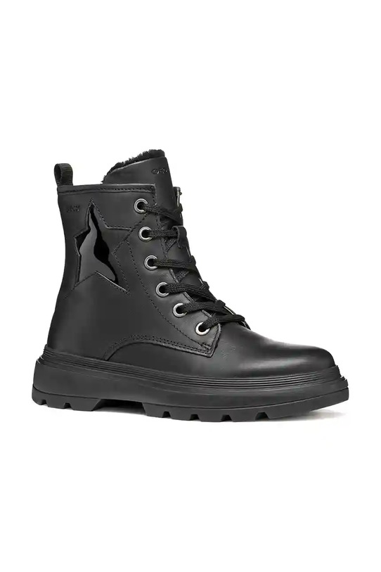 Детски кожени зимни обувки Geox KIDDARTAH лека изолация черен J56MGG.08566.28.35