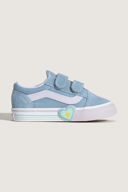 Vans tenisówki dziecięce Old Skool V Heart tekstylny niebieski VN000D4SCFL1