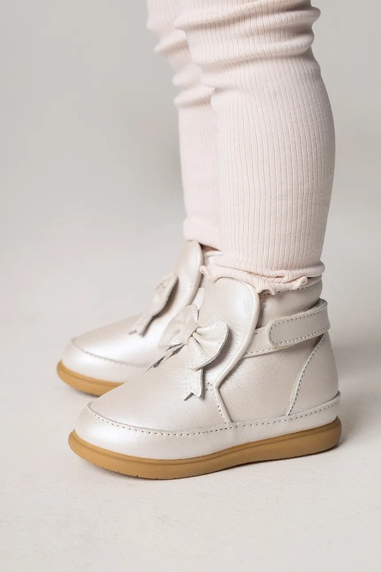 Donsje buty skórzane niemowlęce Cemilla Shoes lekko ocieplane beżowy 1500200