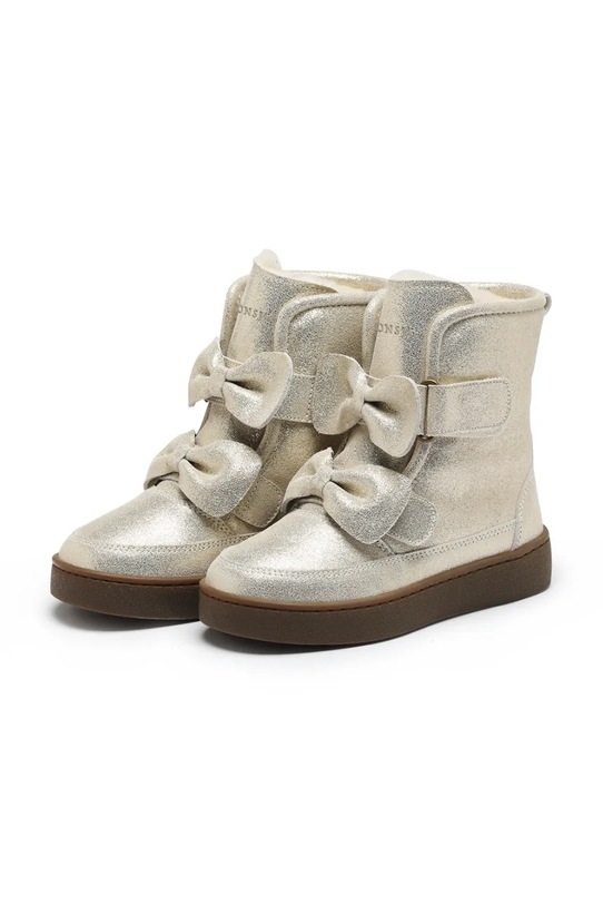 Dziewczynka Donsje buty zimowe skórzane dziecięce Isa Exclusive Boots 2024200.22.28 srebrny