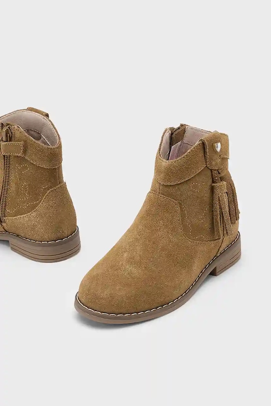 Mayoral botki zamszowe dziecięce 44560.48A.Mini.9BYA brązowy AW25