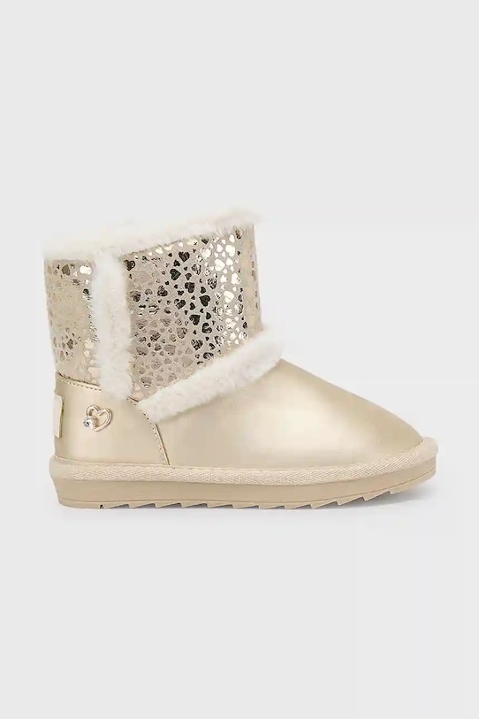 Detské zimné topánky Mayoral textilný zlatá 46575.35D.Mini.9BYA