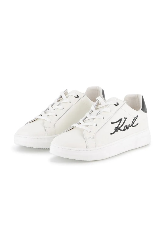 Dziewczynka Karl Lagerfeld sneakersy skórzane dziecięce Z30982.36.39 biały