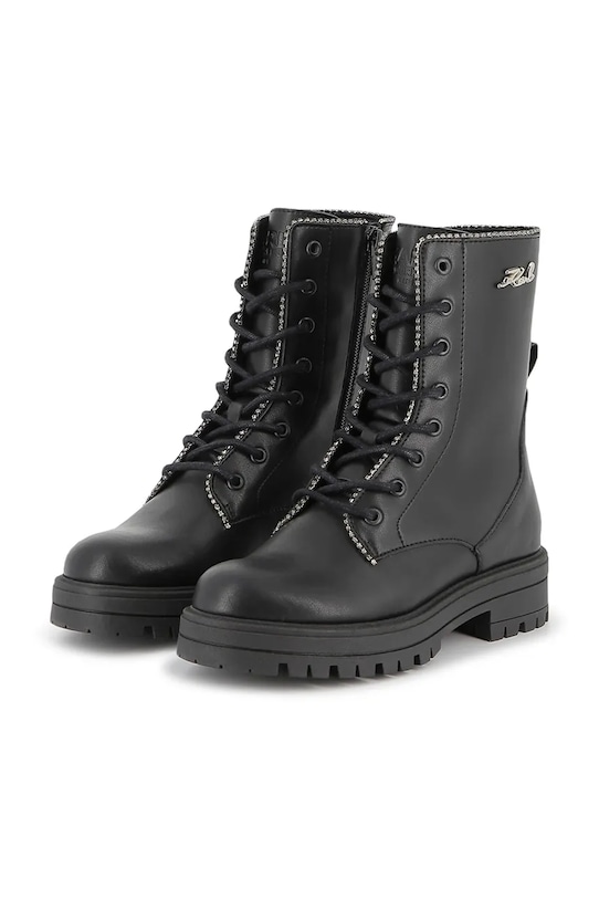 Fete Karl Lagerfeld ghete din piele pentru copii Z30983.36.39 negru