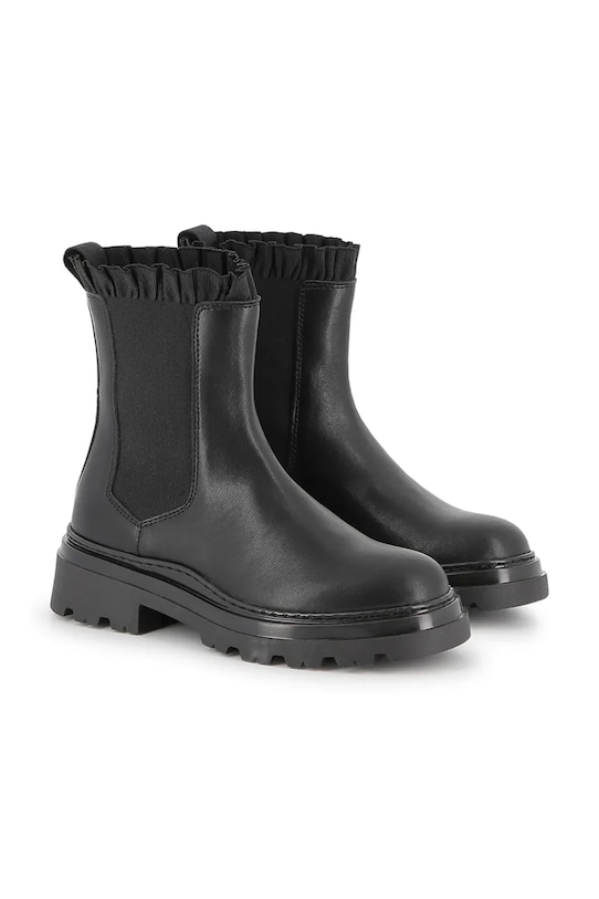 Karl Lagerfeld sztyblety skórzane dziecięce Z30984.36.39 czarny