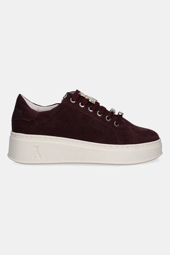 Παιδικά sneakers σουέτ Patrizia Pepe PPJ905 μπορντό AW25