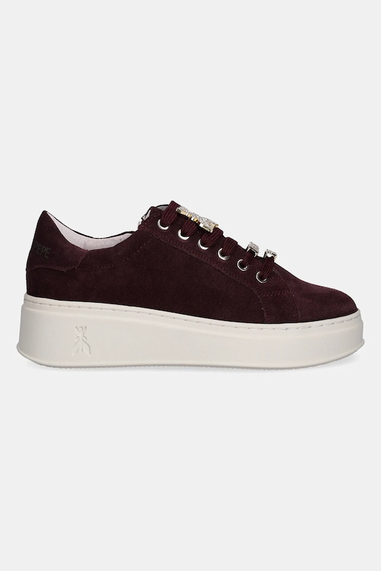 Patrizia Pepe sneakersy zamszowe dziecięce PPJ905 bordowy AW25
