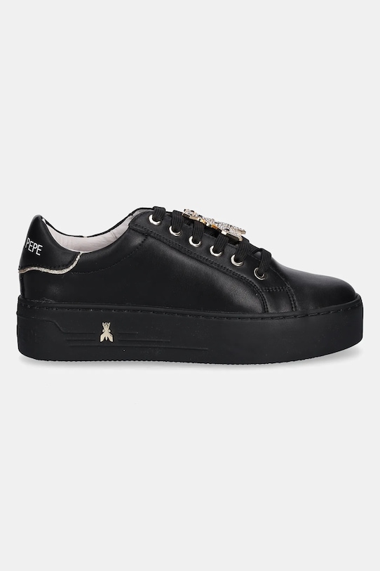 Patrizia Pepe sneakersy skórzane dziecięce PPJ907 czarny AW25