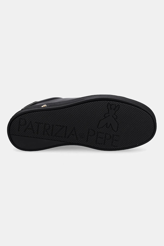Patrizia Pepe sneakersy skórzane dziecięce PPJ907 czarny
