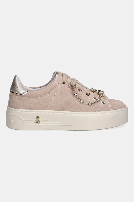 Παιδικά sneakers σουέτ Patrizia Pepe PPJ908 μπεζ AW25
