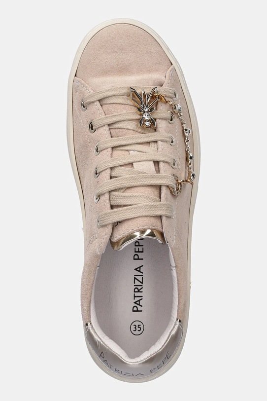 Παιδικά sneakers σουέτ Patrizia Pepe μπεζ PPJ908