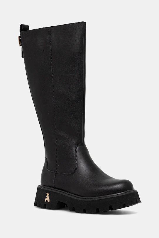 Детские кожаные сапоги Patrizia Pepe без утепления чёрный PPJ973