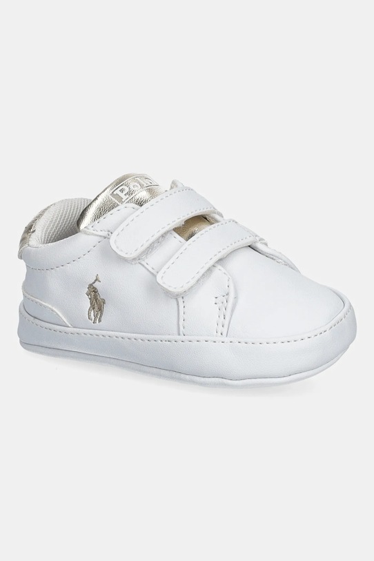 Polo Ralph Lauren buty niemowlęce HERITAGE COURT II EZ LAYETTE imitacja skóry licowej biały RL03389102