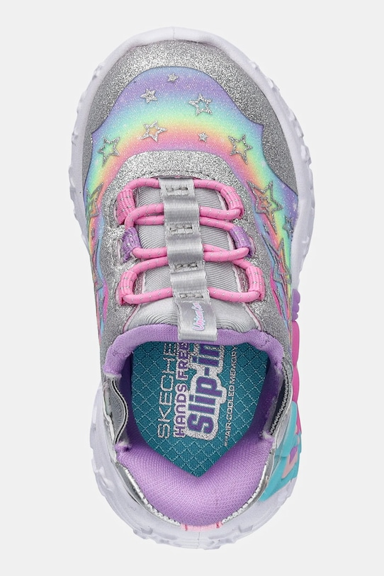 Skechers sneakersy dziecięce UNICORN CHARMER-LIL STARLITE srebrny 302297N