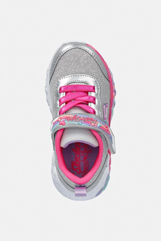 Skechers ETERNAL HEART LIGHTS - TON OF sneakersy dziecięce srebrny 302697N