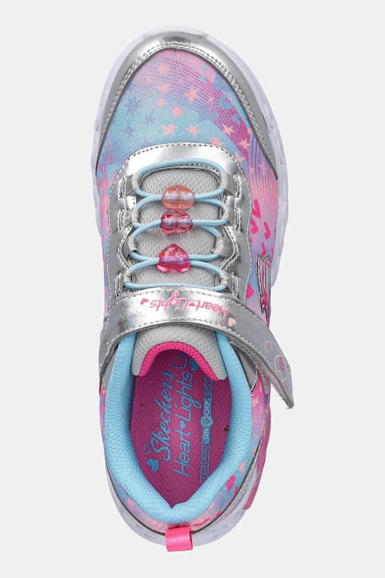 Skechers sneakers pentru copii INFINITE HEART LIGHTS - HEART argintiu 303261L