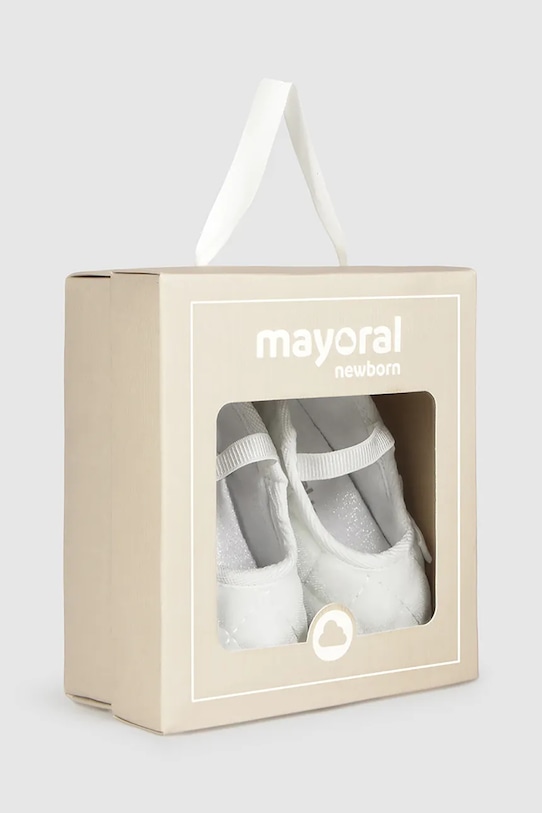 Topánky pre bábätká Mayoral Newborn biela 9964.2M.Newborn.9BYA