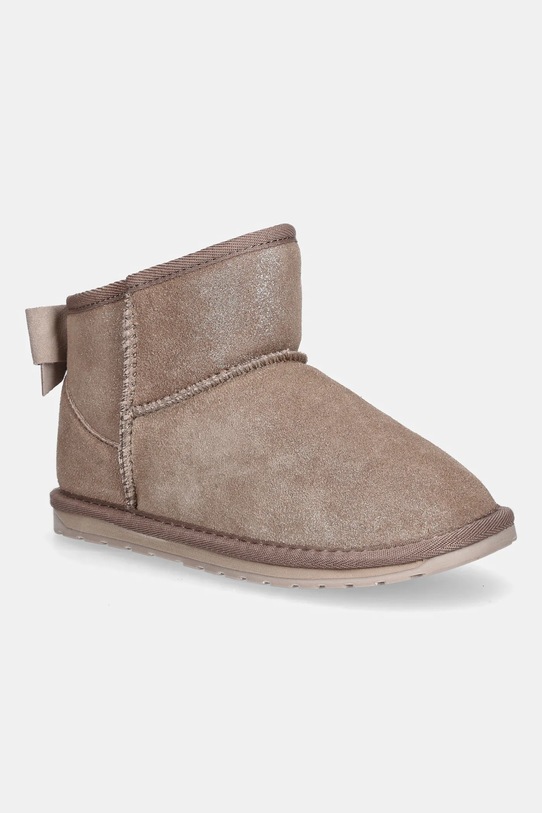 Dječje cipele za snijeg od brušene kože Emu Australia Rigel Shine Kids bez kopčanja roza K13242.Rigel.Shine