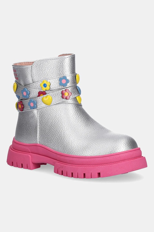 Agatha Ruiz de la Prada botki dziecięce nieocieplane srebrny 251968.