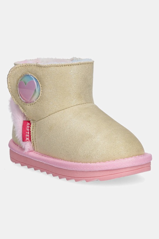 Agatha Ruiz de la Prada buty zimowe dziecięce imitacja zamszu beżowy 251985