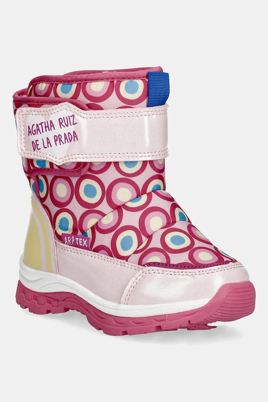 Agatha Ruiz de la Prada śniegowce dziecięce imitacja skóry licowej różowy 251990.28.30