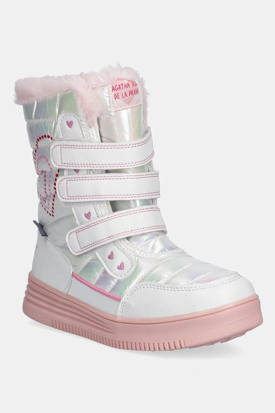Agatha Ruiz de la Prada śniegowce dziecięce imitacja skóry licowej biały 251991.35.36