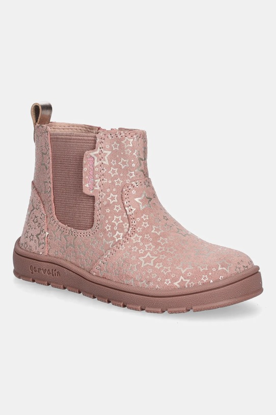 Garvalin sztyblety zamszowe dziecięce nieocieplane różowy 251500.25.27