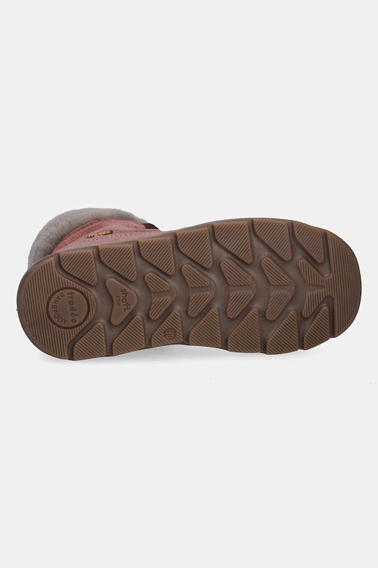 Froddo buty zimowe zamszowe dziecięce ZERU TEX COSY BAREFOOT G3110258.24.30 różowy