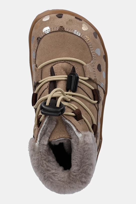 Froddo buty zimowe zamszowe dziecięce BAREFOOT UP FURRY TEX beżowy G3110270.25.30