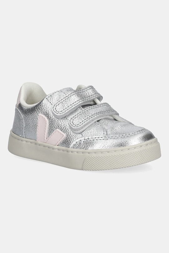Veja scarpe da ginnastica bambino/a Small V-12 argento XV0503416C.22.27