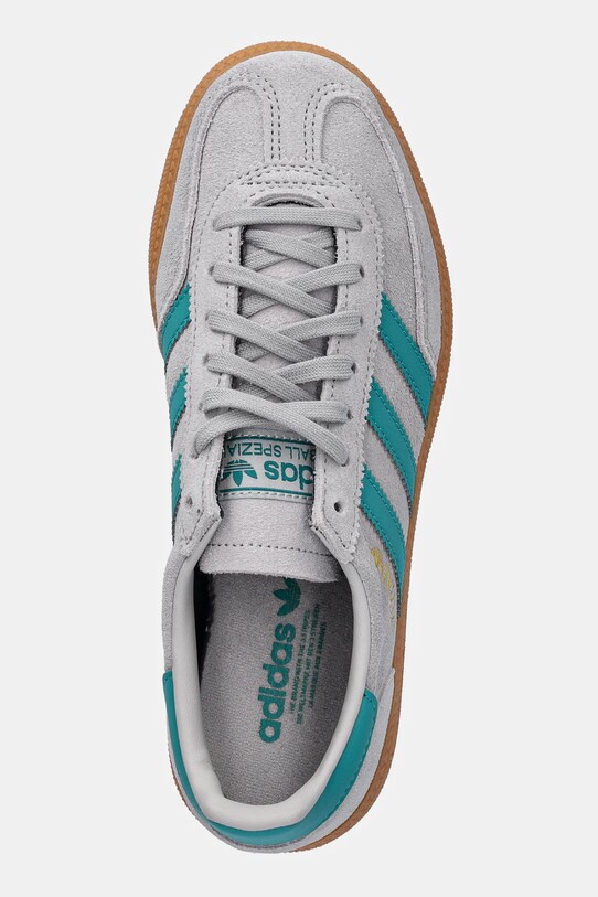 Dječje tenisice od brušene kože adidas Originals HANDBALL SPEZIAL siva JP7997
