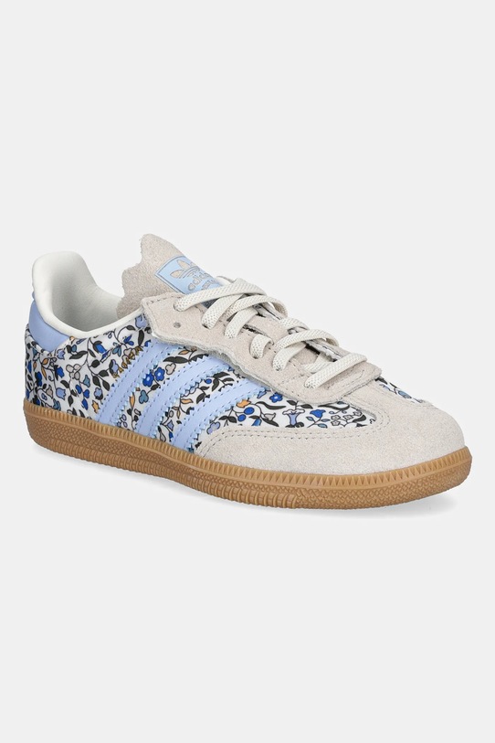 Παιδικά αθλητικά παπούτσια adidas Originals SAMBA OG απομίμηση λείου δέρματος μπλε JP8079