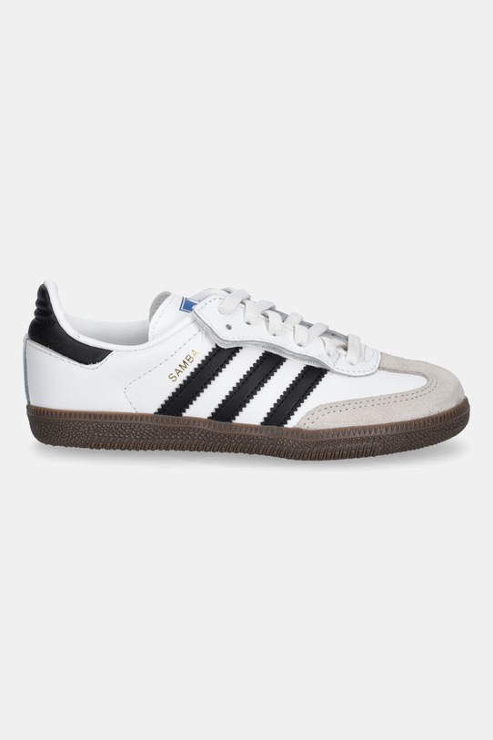 Otroške usnjene superge adidas Originals SAMBA OG JQ6391 bela AW25