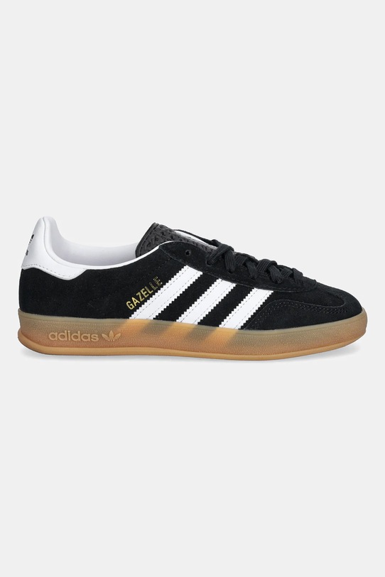 adidas Originals sneakers de piele întoarsă pentru copii GAZELLE INDOOR JQ8701 negru AW25