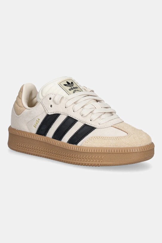 Detské tenisky adidas Originals SAMBA XLG semišová koža béžová JR1634