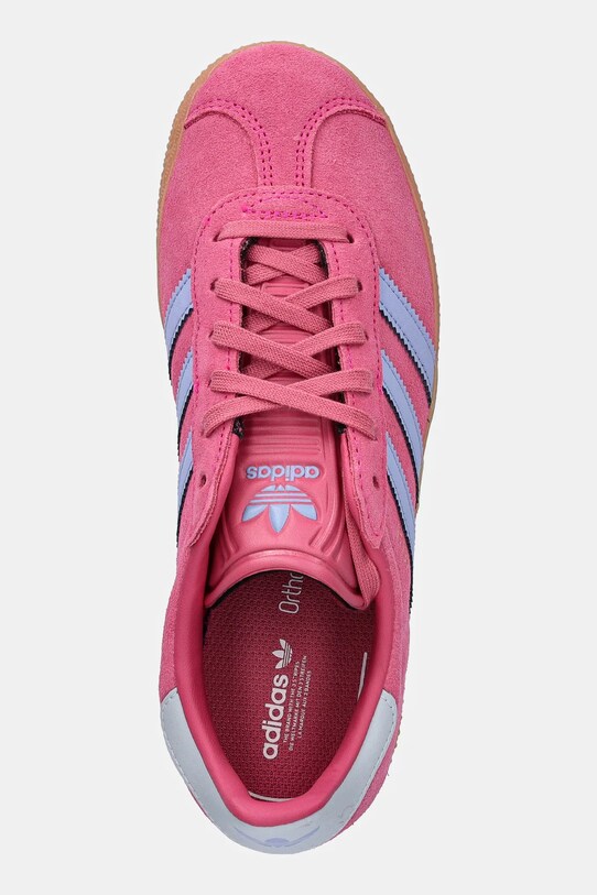 Dječje tenisice od brušene kože adidas Originals GAZELLE roza JR5944