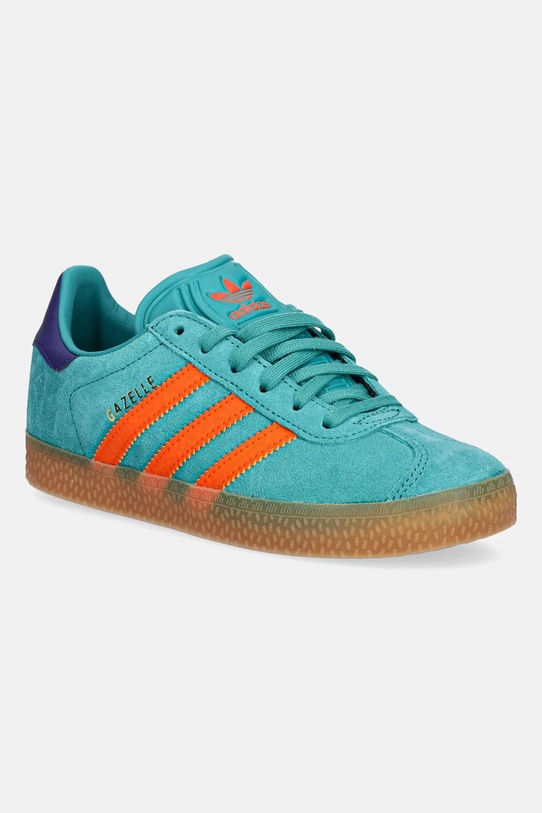 Otroške superge iz semiša adidas Originals GAZELLE Semiš turkizna JR5946