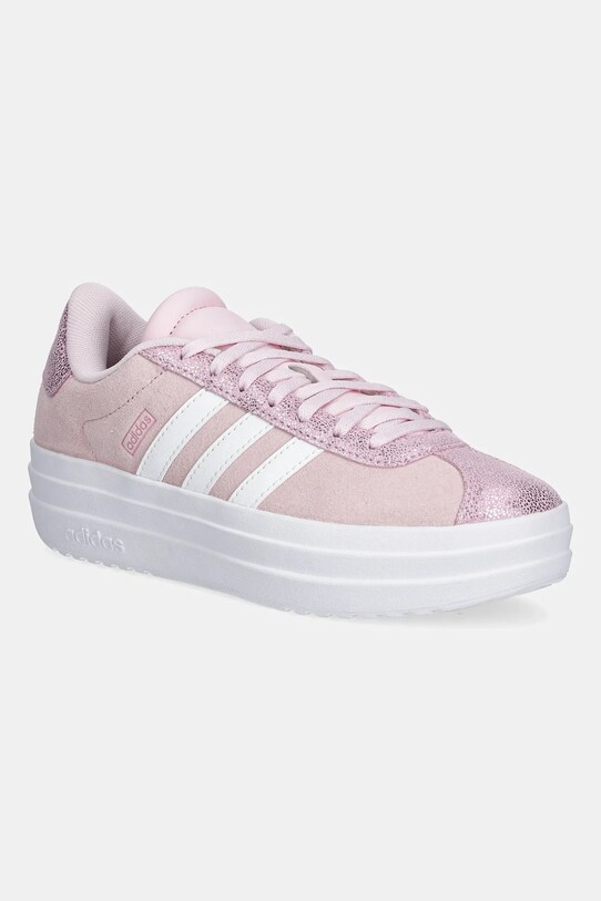 adidas gyerek sportcipő VL COURT BOLD velúr bőr rózsaszín JS3478
