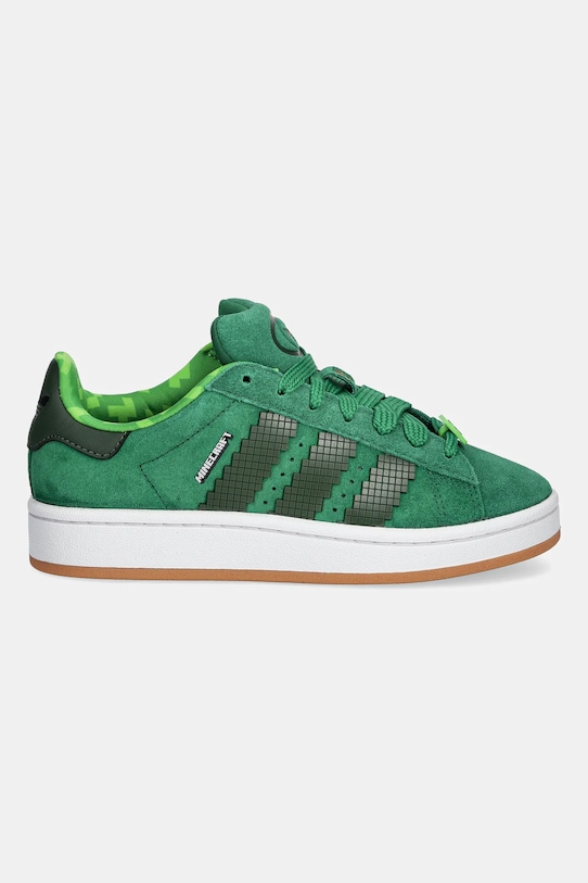 adidas Originals sneakers de piele întoarsă pentru copii CAMPUS 00s JS3778 verde AW25