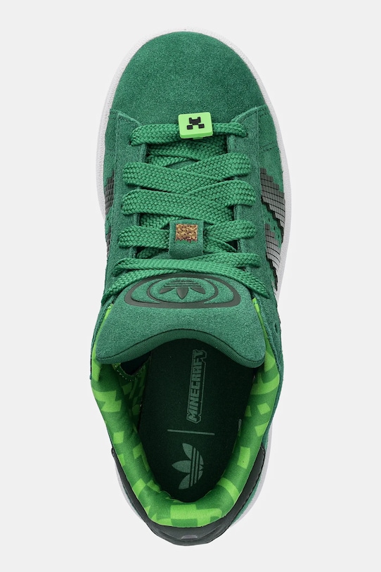 adidas Originals sneakers de piele întoarsă pentru copii CAMPUS 00s verde JS3778