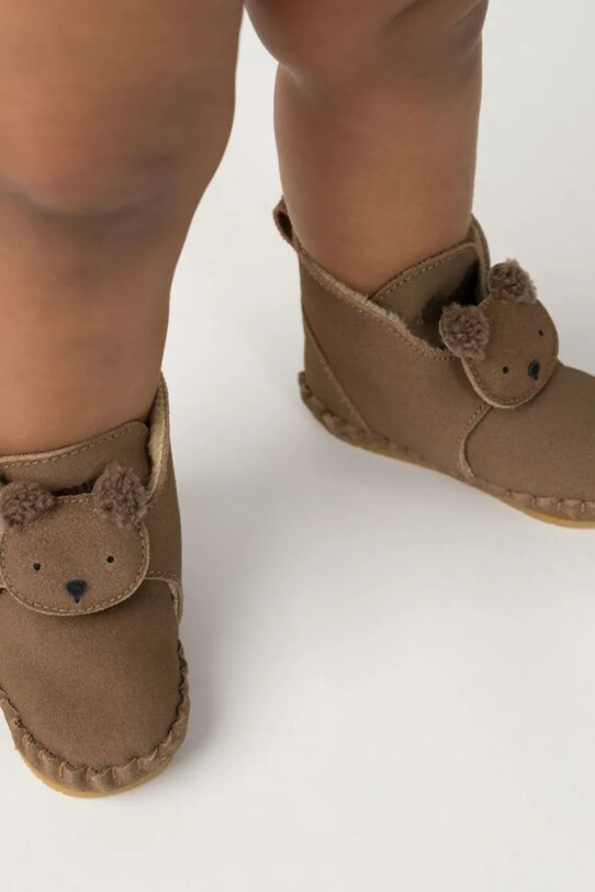 Donsje buty niemowlęce ocieplane brązowy 1041501